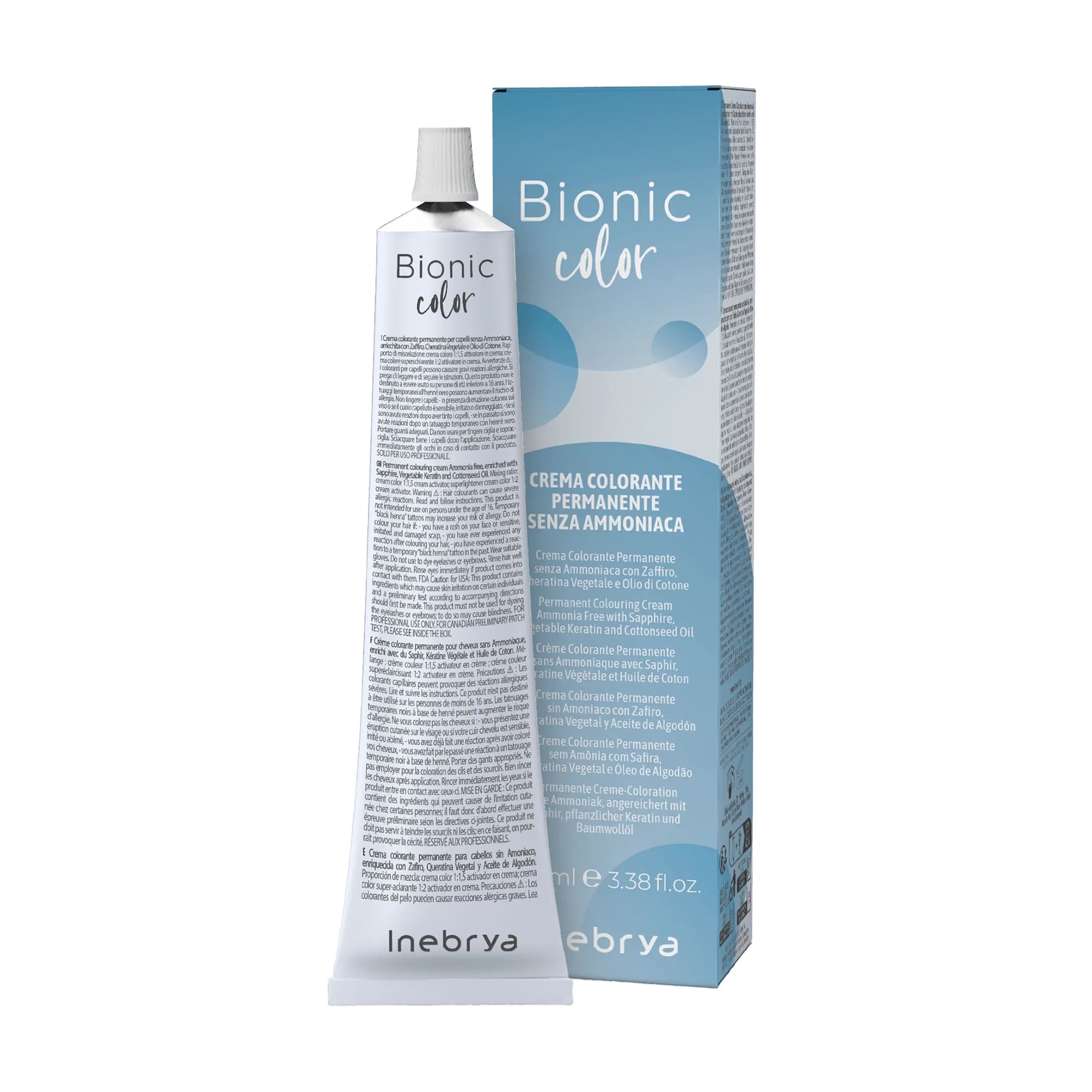 Напівперманентна крем-фарба для волосся Inebrya Bionic Color 7/00 Intense Blonde, 100 мл
